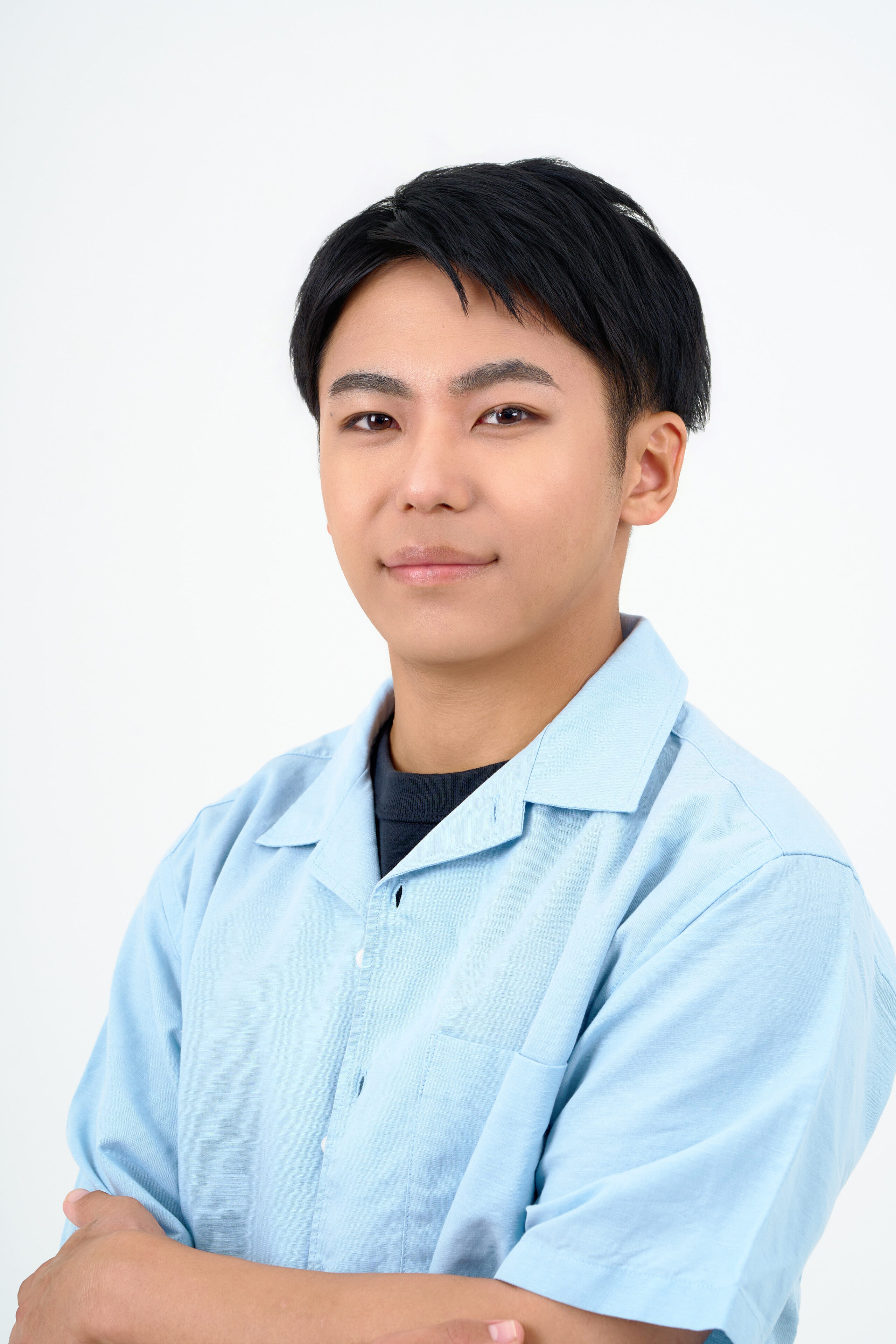 宣材写真の撮影です。自然で爽やかな印象を