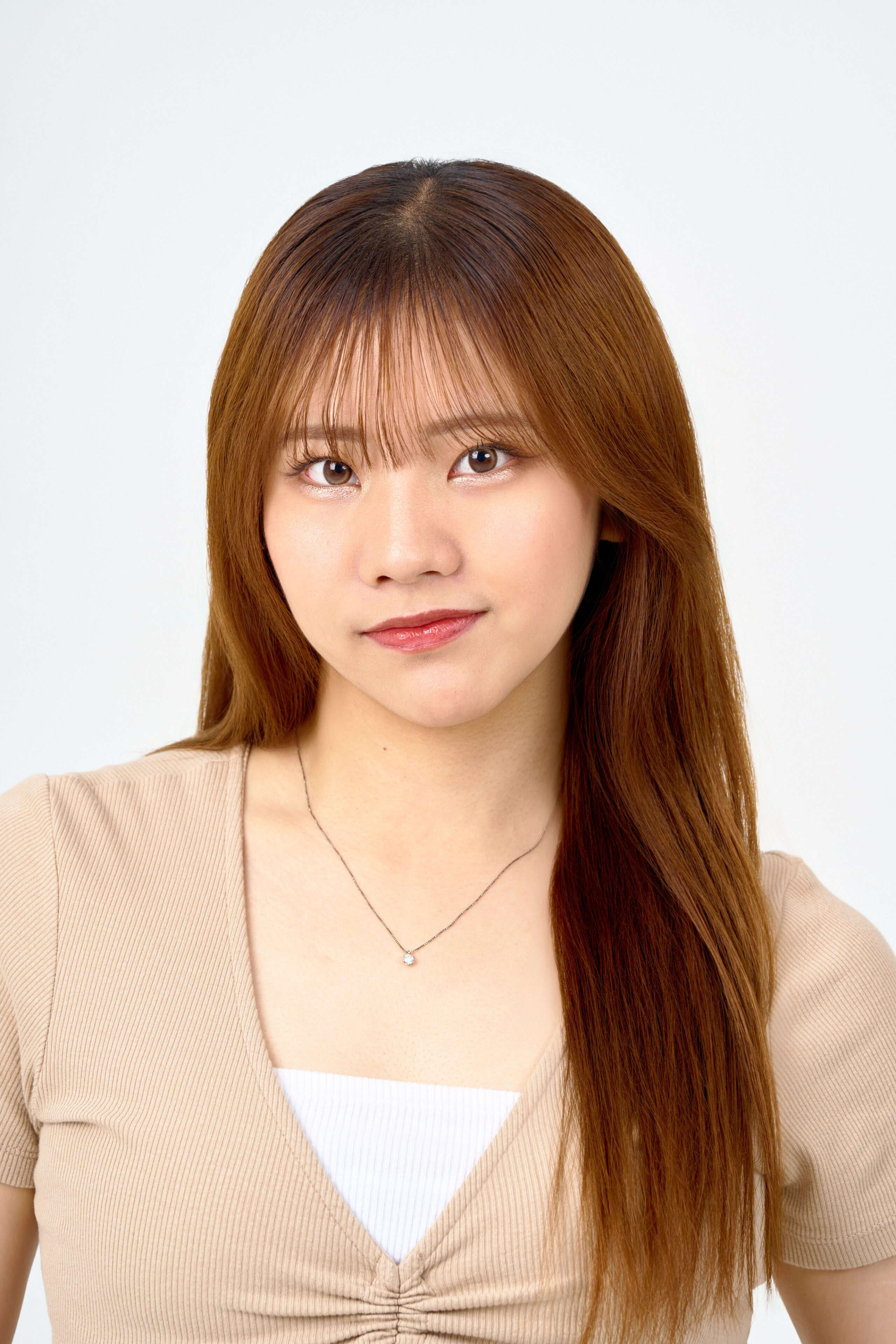 宣材写真の撮影です。ご本人の明るいキャラ