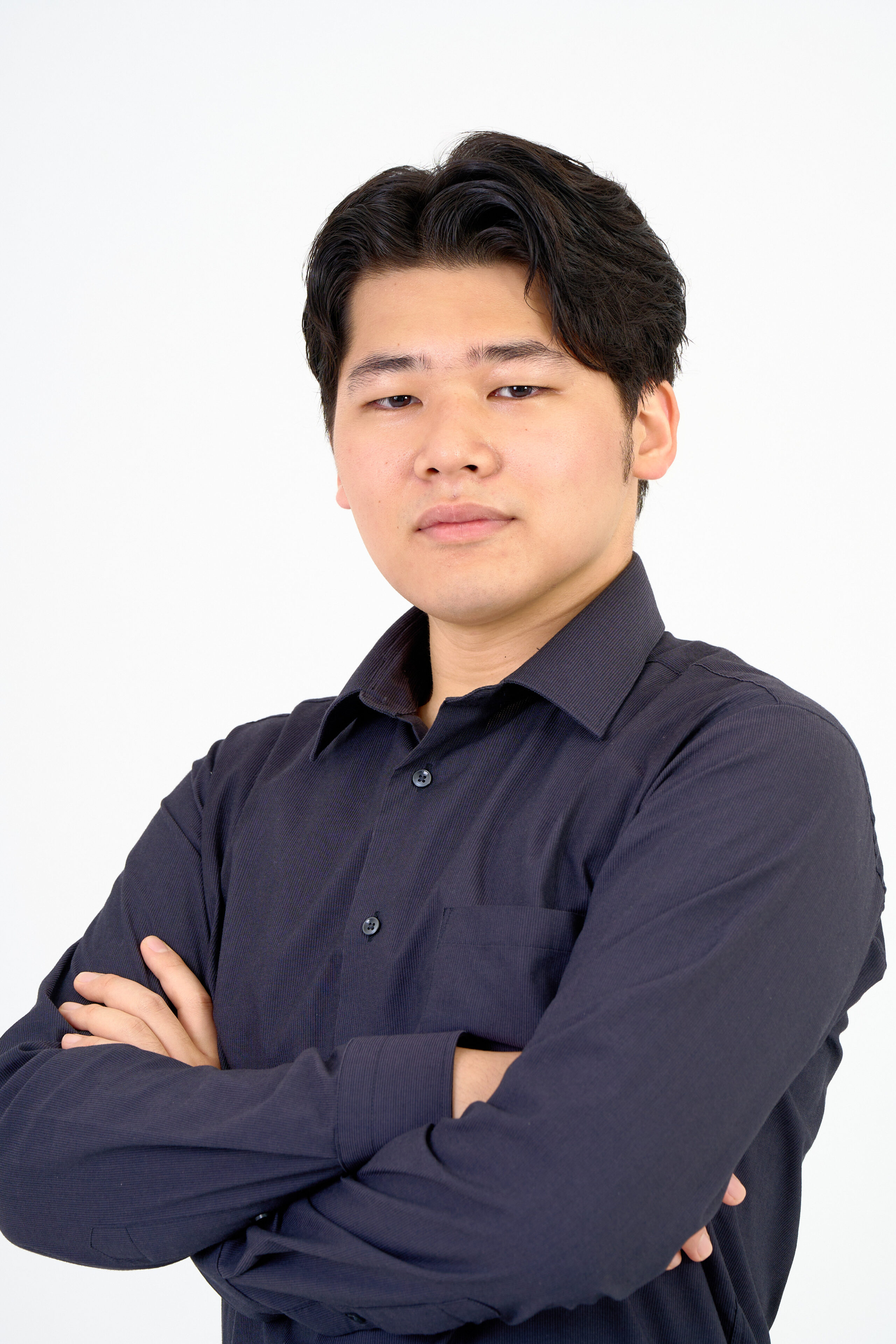 宣材写真の撮影です。クールな印象を大切に