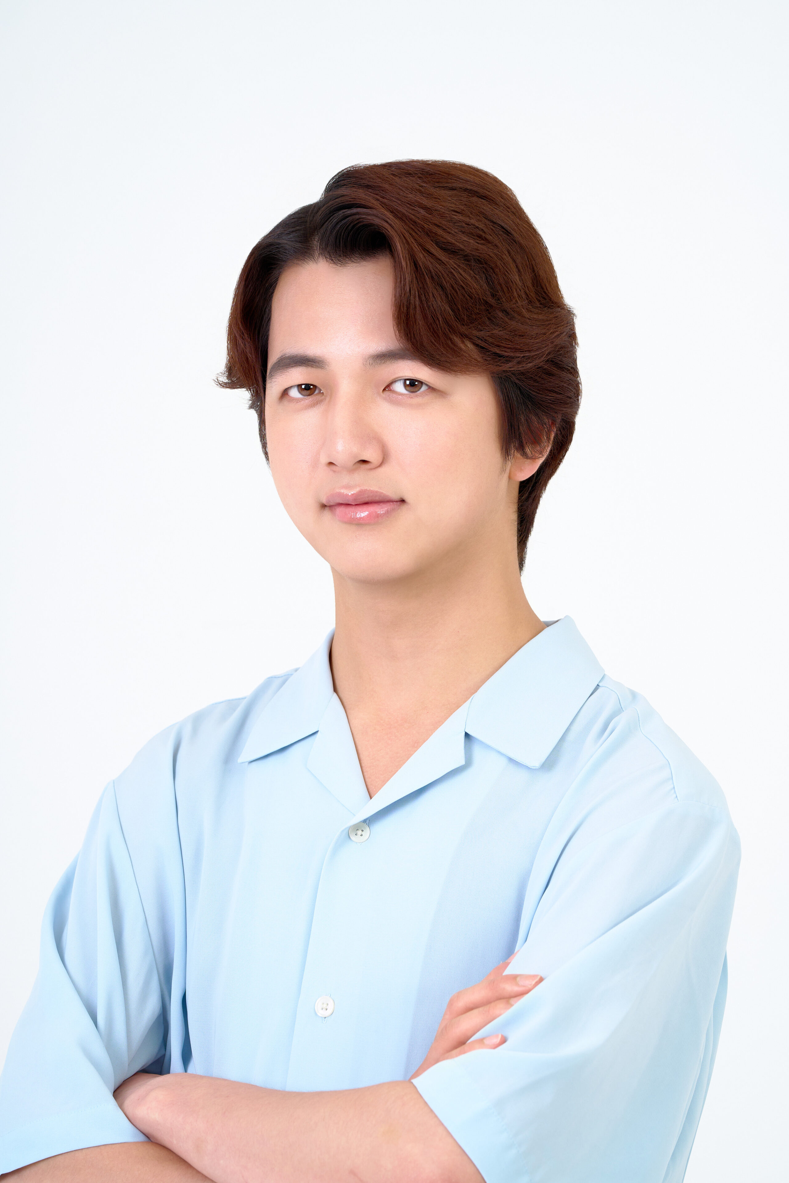 宣材写真の撮影です。自然で爽やかな印象を