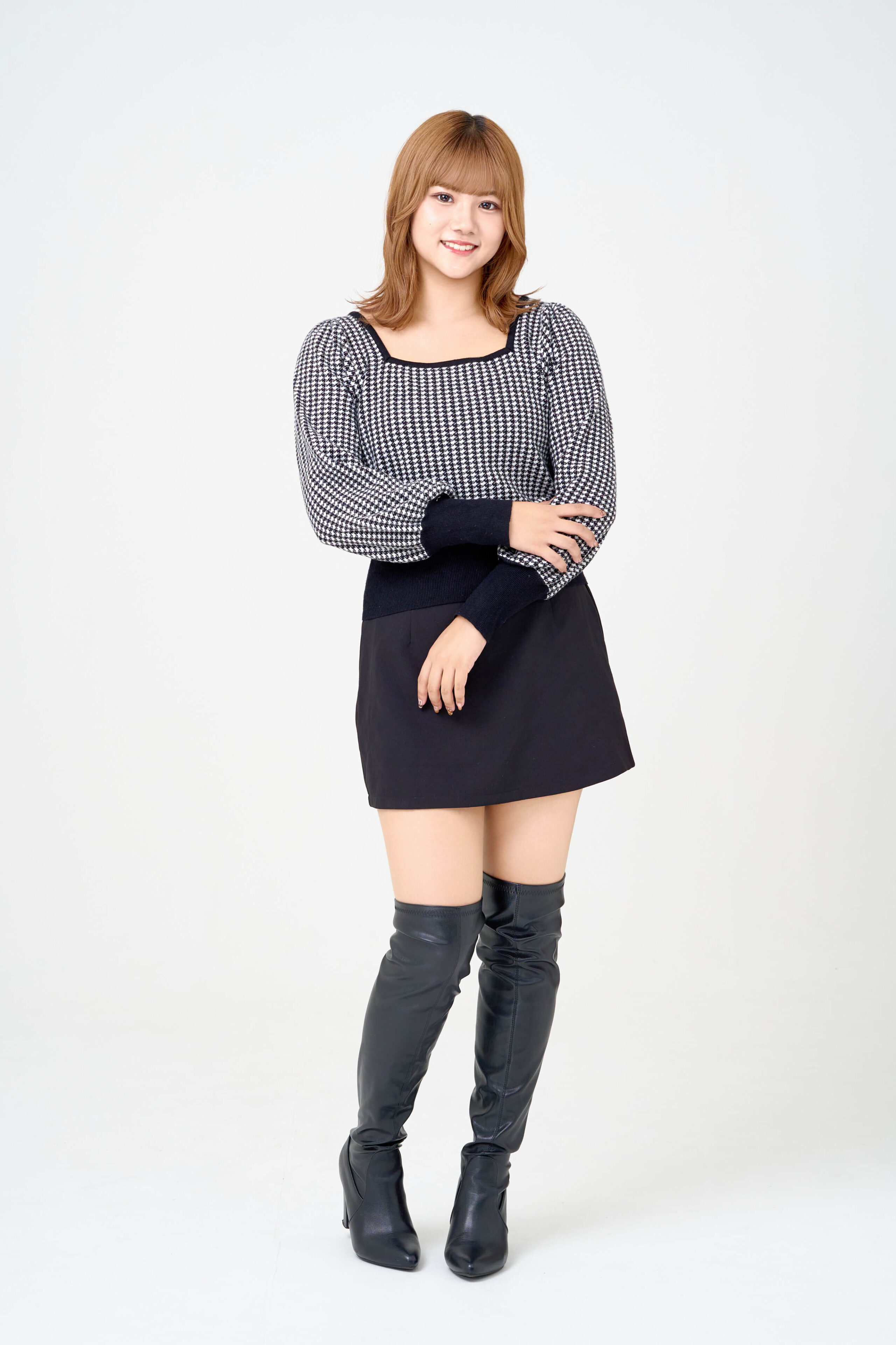 宣材写真の撮影です。ご本人の明るいキャラ