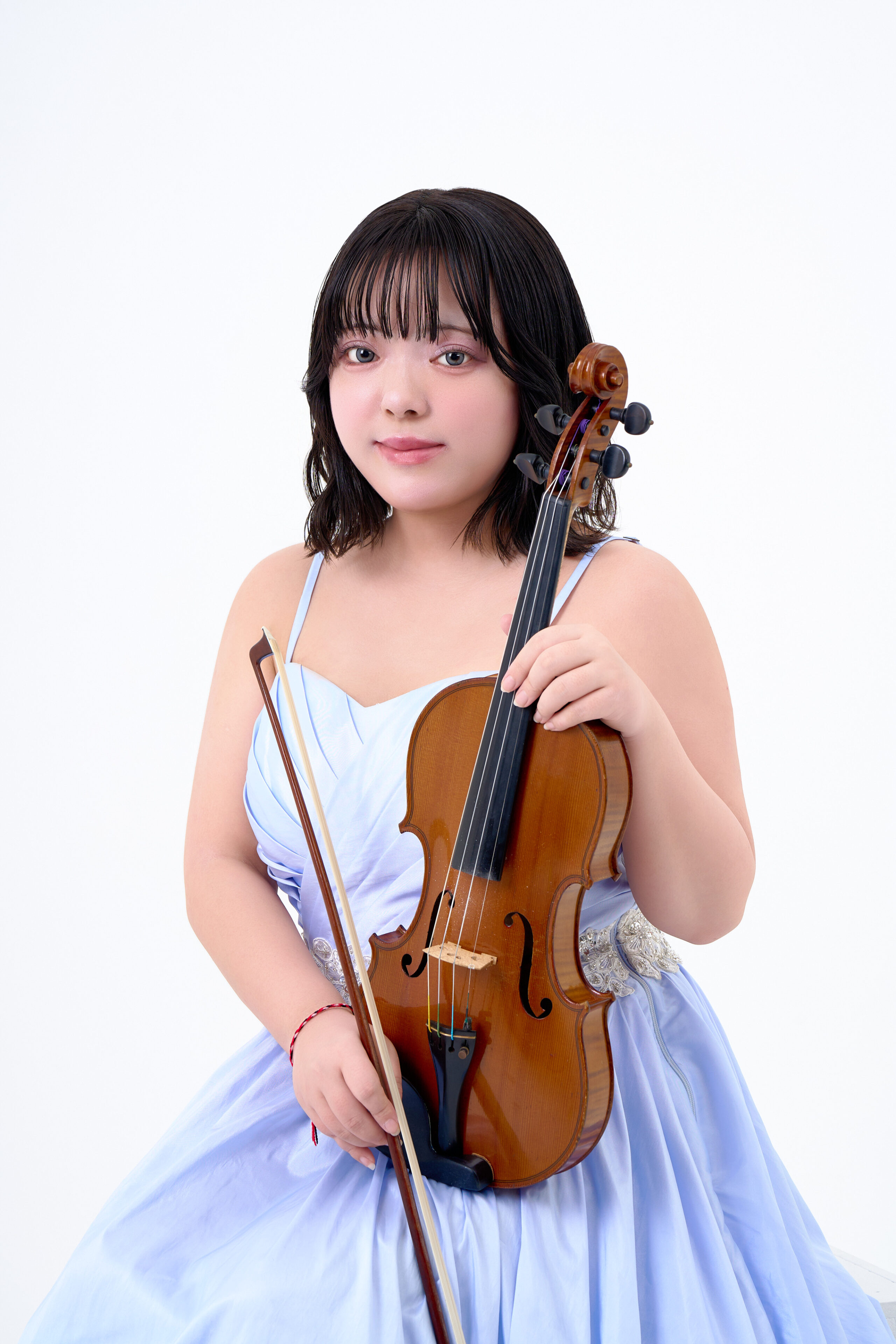 ヴァイオリニストの宣材写真の撮影です。水